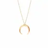 Collar de luna creciente, cadena para clavícula, joyería de moda de venta caliente transfronteriza europea y americana, collar de cuerno para fotos callejeras, creativo para mujer