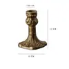 Suporte de Vela de Ferro Fundido Criativo Retro Americano Decoração de Casa para Sala de Estar Suporte de Vela Alto Enfeites Decorativos para Pousada