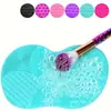 1 Pieza Alfombrilla Limpiadora de Brochas de Maquillaje de Silicona, Alfombrillas Limpiadoras de Brochas de Maquillaje limpiador de brochas de maquillaje de silicona, Almohadillas Limpiadoras Cosméticas, Herramienta de Lavado Portátil Brochas Cosméticas de Maquillaje