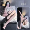 Meias Sexuais Qian Nai Óleo Cor de Contraste Clara Meia-Calça Alça Sexy Quente Meias de Óleo de Cavalo Renda Pura Seda Preta A208