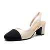 ZHR Mary Jane Sandalias de Punta Primavera y Verano Nuevo Ropa Exterior para Mujer Nicho Sexy Sandalias Francesas de Tacón Alto con Falda