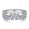 Anel de Prata S925 Tonglin Feminino Nicho Alto Anel de Diamante Moda Europeia e Americana Coração Duplo Entrelaçado Amor Anel de Casamento Fábrica