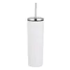 Taza Termo Portátil para Coche de 20 oz Sublimación Termo de Acero Inoxidable 304 Recubierto con Tapa de Popote Taza Recta Venta al por Mayor
