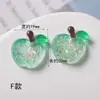 Partes de accesorios de dibujos animados coloridos translúcidos luminosos para DIY, accesorios para pasadores de pelo, materiales hechos a mano, accesorios de resina facetada con lentejuelas