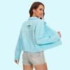 23 Primavera y Otoño Nuevo Amazon Transfronterizo Europeo y Americano Comercio Exterior Ocio Moda Chaqueta de Mezclilla con Flecos Rotos para Mujer 3251