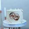 Descontos por Volume em Atravessamento de Fronteira para Toppers de Bolo em Acrílico para Noivado, Casamento, Aniversário, Dia dos Namorados e Outras Ocasiões, Personalizáveis