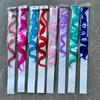 Peluca de Cabello Largo Rizado de Colores, Extensiones de Cabello Resaltadas de una Pieza con Clip Sin Costuras, Ondas Grandes, Cabello Largo Teñido que Cuelga de las Orejas