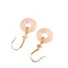 Pendientes de plata de ley S925 con hebilla de jade hetiano bañados en oro, sencillos y a la moda para mujer, que combinan con todo.