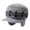 Gorros Cálidos para Mujeres de Mediana Edad y Mayores, Madres, Protección contra el Frío de Otoño e Invierno, Gorros de Punto con Protección para las Orejas para Personas Mayores y Abuelas, Gorros de Lana con Forro de Felpa