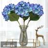 Simulação Hortênsia Casamento Hortênsia Única Hortênsia de Duas Folhas Decoração de Casa Arranjo de flores 11 garfos hortênsia floral