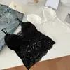 2787# Estilo Desejo Puro Sutiã Camisola Sexy de Renda com Bojo Afinando Valorizando Costas Bonitas Top Versátil Verão