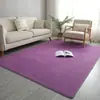 Alfombra Gruesa de Color Sólido Coralina Estilo Europeo Simple para Sala de Estar Alfombrilla para Mesita de Noche del Hogar Cojín Completo para Mesa de Café Sofá Envío Directo