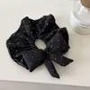 Estilo Coreano Outono e Inverno Novo Ponto de Bolinha Preenchido com Algodão Laço Grande Prendedor de Cabelo High-End Rabo de Cavalo Baixo Cabeça de Bola Prendedor de Cabelo