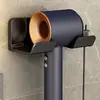 Secador de cabelo doméstico Cremalheira Casa de banho Secador de cabelo sem furos Rack Casa de banho Rack de armazenamento Prateleira de armazenamento de parede