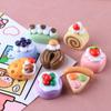 Brillante tridimensional pastel queso pizza crema pegamento DIY carcasa de teléfono móvil material resina joyería accesorios pasador de pelo cuerda para la cabeza
