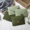Tarjeta de Cumpleaños Verde Aguacate con Sobre Verde Oliva Bendición de San Valentín Actividad de Acción de Gracias Año Nuevo Tarjeta Escrita a Mano