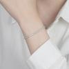 Pulsera de Plata Esterlina S925 de Moda con Circonitas Super Brillantes de Juego Completo para Mujer Regalo de San Valentín Lujo Accesible Cadena de Tenis de Alta Gama al Por Mayor