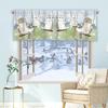 1 pieza cortina de cocina moderna simple linda gatito media cortina transfronteriza Navidad decoración ventana pequeña poliéster algodón Nuevo
