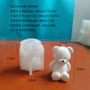 Molde de oso estilo coreano gordo Oso Pier vela molde de silicona DIY decoración de yeso para aromaterapia Molde de oso sentado BK8304