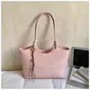 Bolsa de Ombro Nova Estilo Primavera 2026 Personalizada Simples e Fashion Textura Casual Grande Capacidade Bolsa Tote Feminina