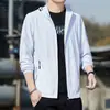 Roupa com Proteção Solar Fina Masculina Verão Esportes ao Ar Livre Pesca Roupa para a Pele UPF40 Marca de Moda Roupa com Proteção Solar de Seda Gelada para Homens