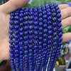 En Stock 7A Lapislázuli Natural Cuentas Sueltas Accesorios para Pulseras de Lapislázuli Afgano Pulsera DIY Cuentas Redondas Venta al por Mayor