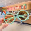 Gafas de sol infantiles de zanahoria y conejo de dibujos animados, gafas de sol decorativas personalizadas, a prueba de sol, a prueba de rayos UV, gafas de sol lindas para bebé