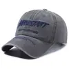 Gorra de Béisbol Transfronteriza con Letras Bordadas, Gorra con Visera Casual de Moda para Hombres y Mujeres, Gorra de Béisbol Vintage Lavada Descolorida