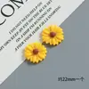 Piezas de accesorio DIY de resina de girasol y abeja de dibujos animados para pasadores de pelo, dijes para zapatos, llaveros y pegatinas para botellas de agua