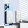 Cargador inalámbrico magnético Magsafe transfronterizo al por mayor 20000 mA Cable de línea mini carga rápida fuente de alimentación móvil