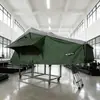 Barraca de Teto Clássica Cáqui, Espaço Amplo, Barraca de Teto de Carro Leve com Teto Macio