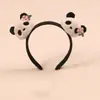 Faixa de Cabeça de Pelúcia Panda Acessório de Cabelo para Menina Grampo de Cabelo Infantil Animal para Lavar o Rosto Elemento Doce Desenho Animado Franja