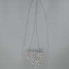 Bolso Cruzado de Paja Hilo de Algodón Tejido Bolsa para Teléfono Móvil Monedas Llavero Bolsa Calada Hilo de Algodón Tejido Bolso Casual Lindo para Mujer