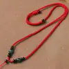 Corda Resistente e Ajustável para Pingente de Jade, Colar para Homens e Mulheres, Cordão Trançado Feito à Mão para Pingente