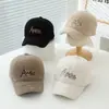 Gorra de Béisbol de Otoño e Invierno para Niños, Letra de Ángel, Gorra de Pico de Pato, Gorro Cálido Casual para Niños y Niñas