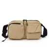 Bolso cruzado ligero impermeable de nailon estilo japonés, cartera para teléfono unisex casual con múltiples bolsillos, bolso cuadrado pequeño moderno