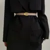Cinto Feminino de Couro Genuíno para o Verão, Versátil com Jeans, Cinto Decorativo de Alta Qualidade para Ternos e Vestidos, Estilo Slim