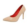 Comércio Exterior Tamanho Grande Estilo Europeu e Americano Salto Alto Agulha Boca Rasa Bico Fino Sapatos Femininos Profissionais Slim Todas as Estações Salto Alto Pronto para Venda