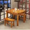 Mesa de restaurante e cadeira de madeira maciça, combinação de mesa e cadeira para fast food, lanchonete, churrascaria, macarrão, mesa e cadeira, barraca de comida, restaurante de café da manhã, mesa carbonizada