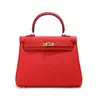 Bolso Kelly de Piel de Vaca de Primera Capa, Piel Genuina, Lujo Ligero, Bolso de Marca para Mujer, Bolso de Mano de Moda para Viajes Diarios, Bolso Versátil de Hombro y Cruzado