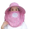 Chapéu de Sol de Verão para Uso Externo, Chapéu com Protetor Solar Removível, Chapéu de Sol Feminino Fashion com Aba Larga, Chapéu para Colheita de Chá ao Ar Livre para Trabalhar no Campo