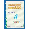 Bloco fichário (universitário) Decorado 4 Cores 96 Folhas