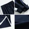 Pantalones Escolares Una Raya Hombres y Mujeres Borde Blanco Ancho Cinturilla Pierna Cerrada Pantalones Deportivos Escuela Secundaria Preparatoria Estudiantes Cinturilla Tobillo Atado Pantalones de Uniforme Escolar