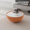 Mesa de Centro Tipo Tazón Estilo Crema Combinación Lujo Ligero Moderna Simple Tamaño Redonda Vidrio Mesa de Té Celebridad de Internet Creativa Mesa de Centro Mesa