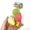 Esponja de maquillaje portátil para viaje, huevo de belleza en botella PET, esponja súper suave de botella, color de lata de té con leche mejorada