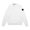 Sudadera Sto Stone de cuello redondo, forrada de forro polar, básica, color liso, manga larga, para otoño e invierno, para hombre y mujer, versátil, Island Stone