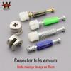 Conexão direta da fábrica roda excêntrica de 15mm conector de encaixe rápido três em um trava de conexão de armário roda excêntrica sólida de aço