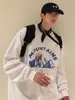 Moletom Masculino 20205 Outono e Inverno Novo Estilo Hong Kong Gola Redonda Manga Longa Jovem Marca Tendência Tendencioso Solto Casual Tops para Homens