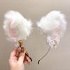 Accesorios para el cabello sexys con orejas de gato, diadema con orejas de animal, tocado de campana de gato, transmisión en vivo, diadema de sirvienta del mismo estilo