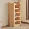 Estante de livros de madeira maciça, estante simples de piso para a sala de estar, prateleira de armazenamento para estudantes, armário de armazenamento multicamadas para quartos de crianças e quartos